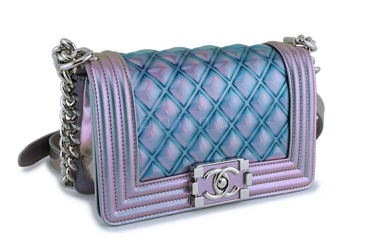 Chanel Iridescent Purple Mermaid Small Water Boy Flap Bag