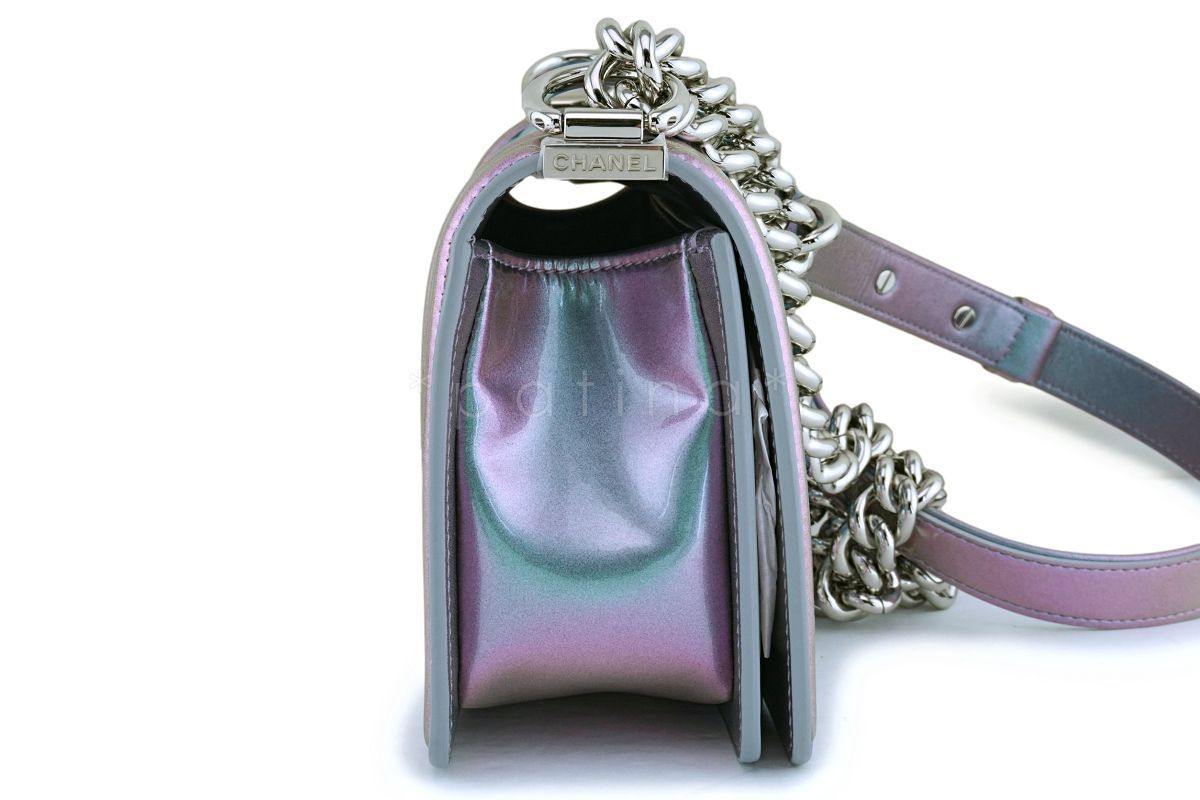 Chanel Iridescent Purple Mermaid Small Water Boy Flap Bag