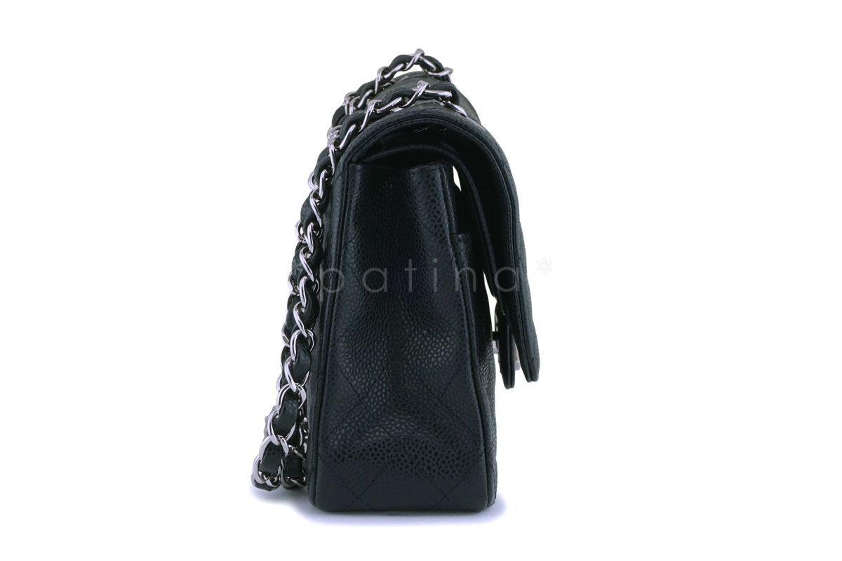 Chanel Black Caviar Medium Classic Double Flap Bag SHW