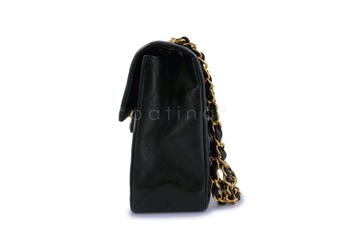 Chanel Black Vintage Lambskin Maxi "Jumbo XL" Classic Flap Bag 24k GHW