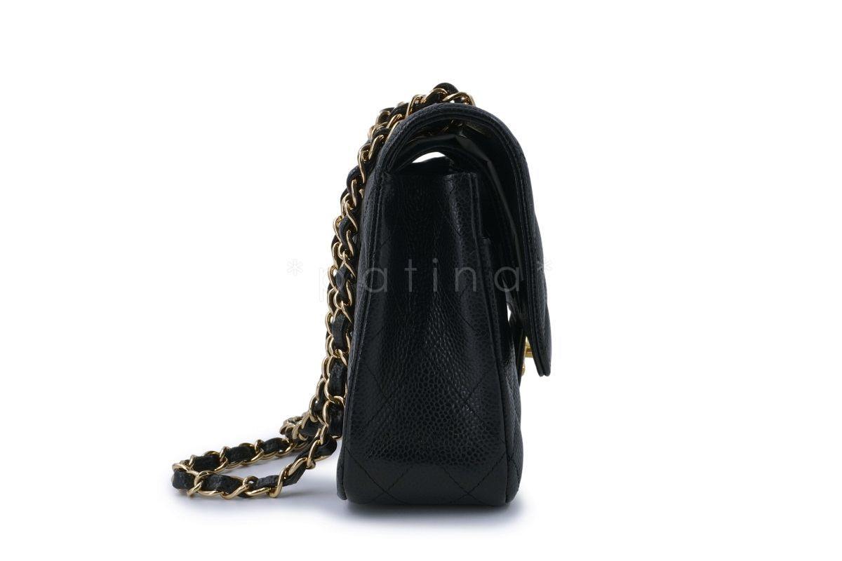 Chanel Black Caviar Medium Classic Double Flap Bag 24k GHW