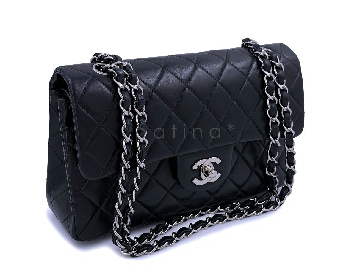 Chanel Black Small Classic Double Flap Bag Lambskin SHW