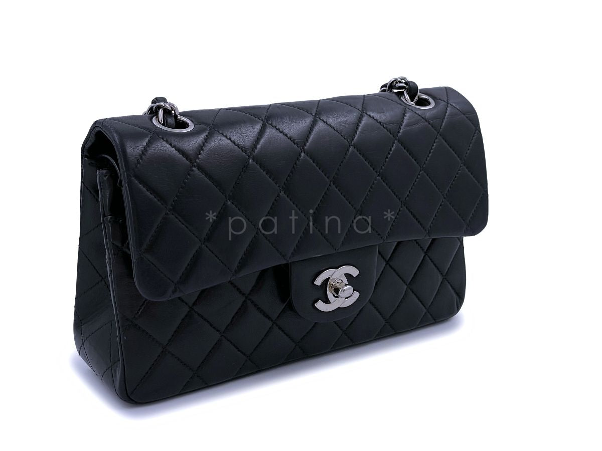 Chanel Black Small Classic Double Flap Bag Lambskin SHW