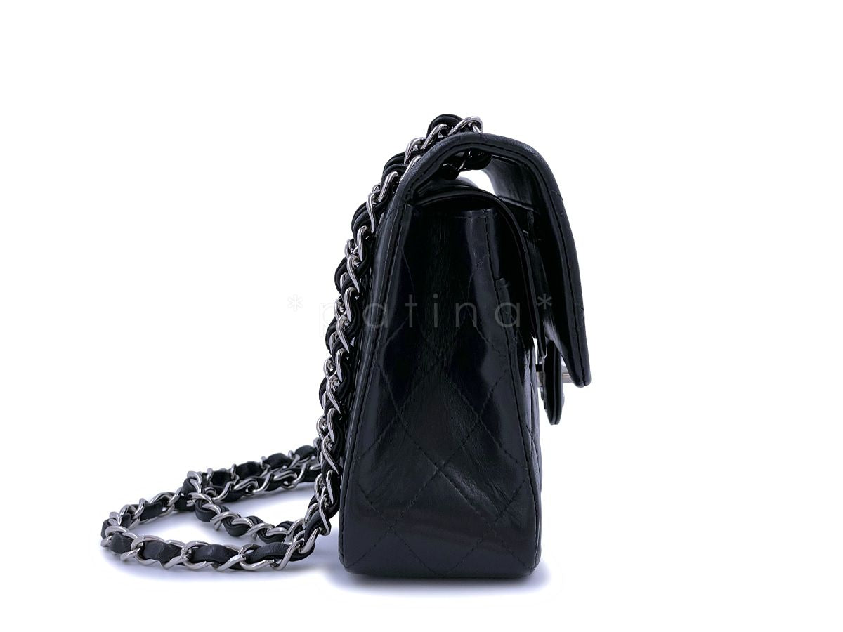 Chanel Black Small Classic Double Flap Bag Lambskin SHW