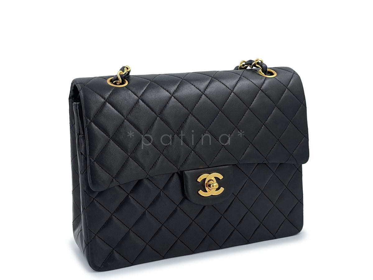 Chanel Vintage Tall Medium Classic Double Flap Bag 24k GHW