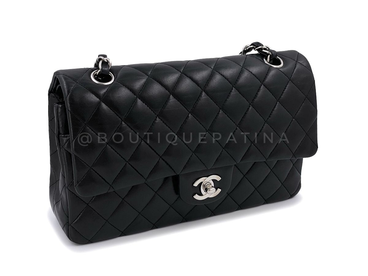 Chanel Black Medium Classic Double Flap Bag SHW Lambskin