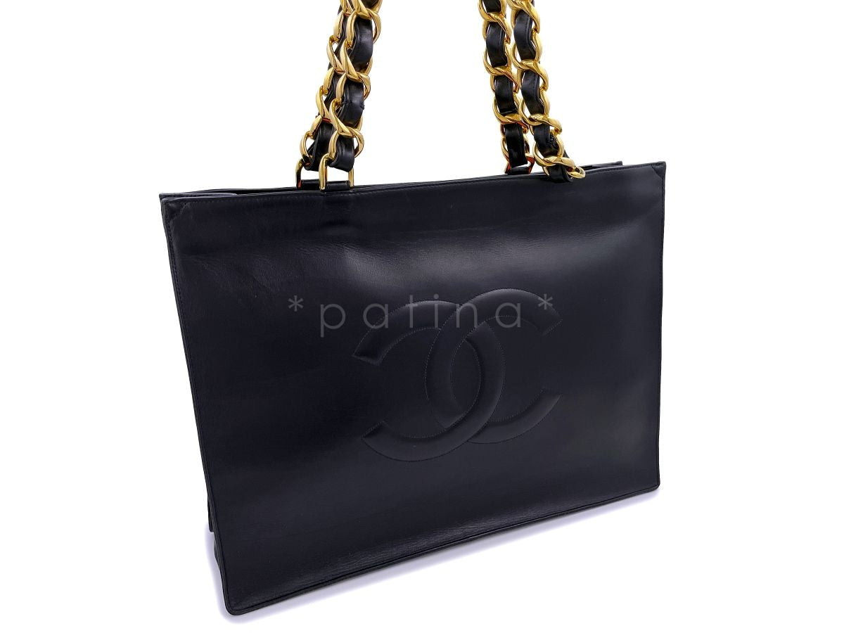 Chanel Vintage Chunky Chain Timeless Tote Bag 24k GHW
