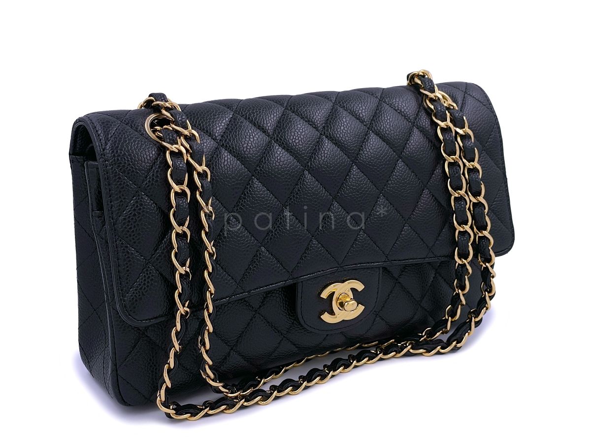Chanel Black Caviar Medium Classic Double Flap Bag GHW