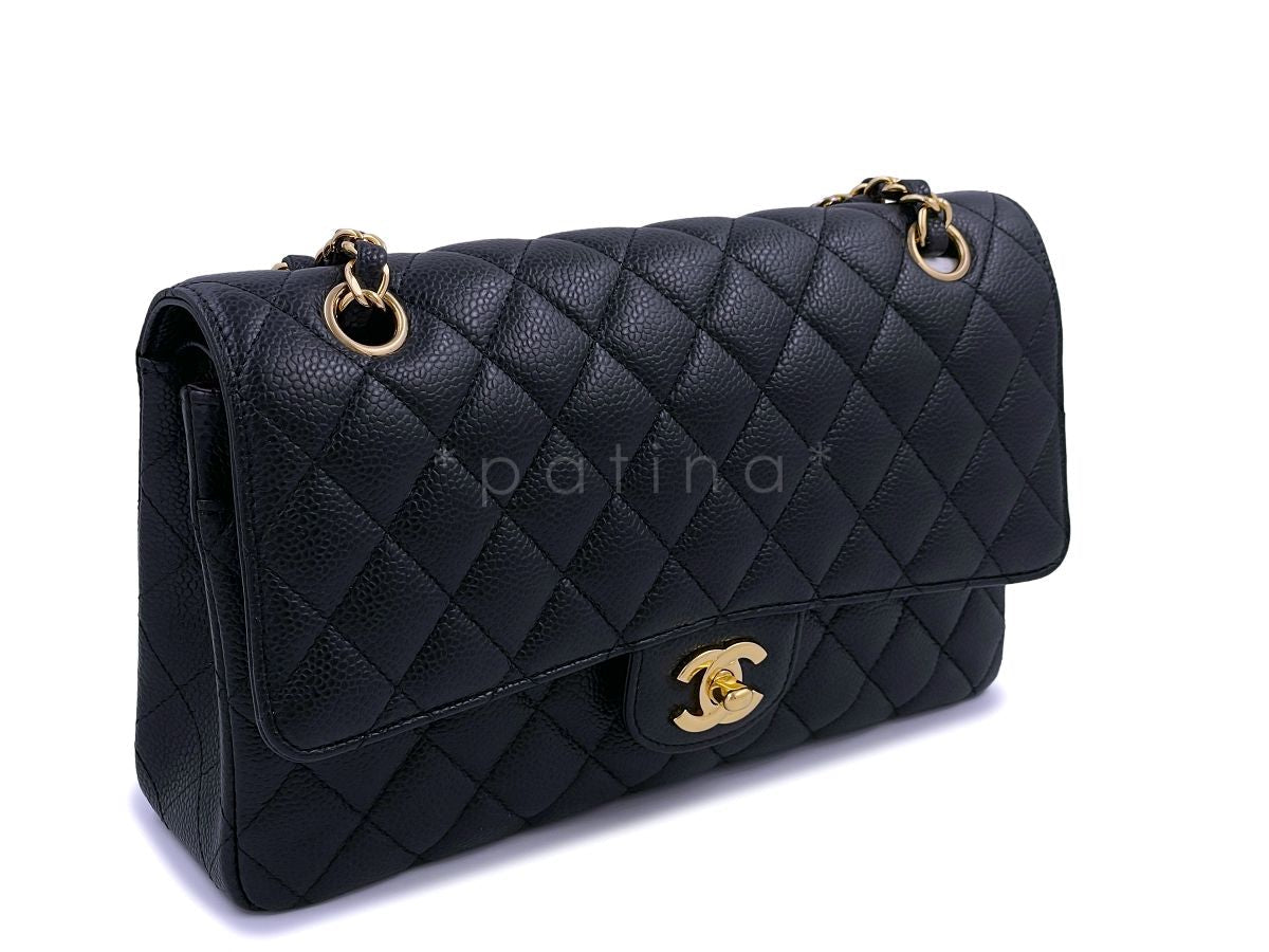 Chanel Black Caviar Medium Classic Double Flap Bag GHW