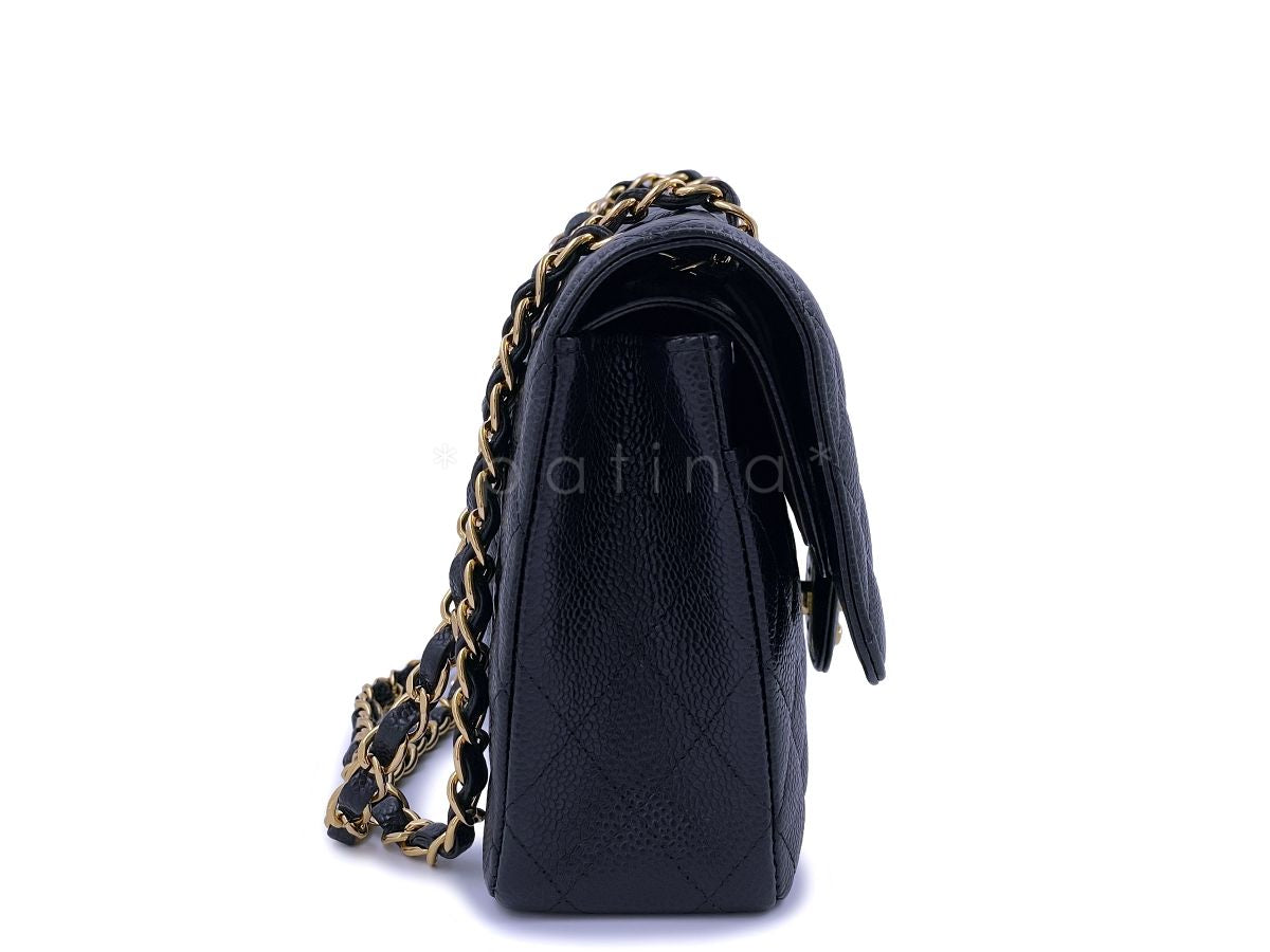 Chanel Black Caviar Medium Classic Double Flap Bag GHW