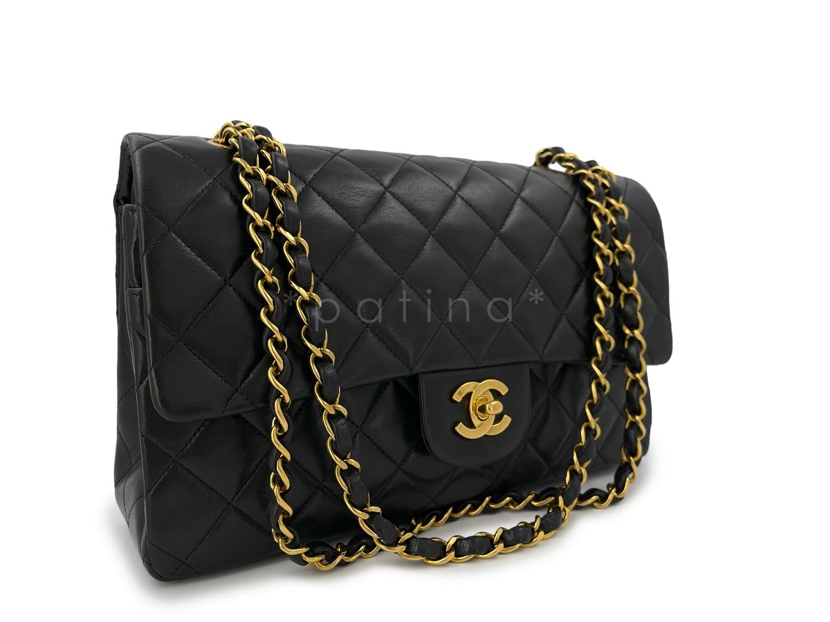 Chanel Vintage Medium Classic Double Flap Bag Lambskin 24k GHW