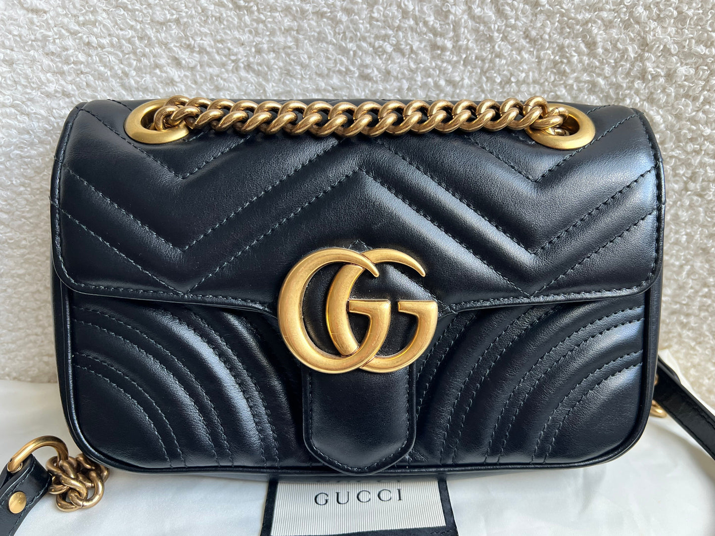 Gucci GG Black Marmont Mini Shoulder Bag (RRP £1,890)