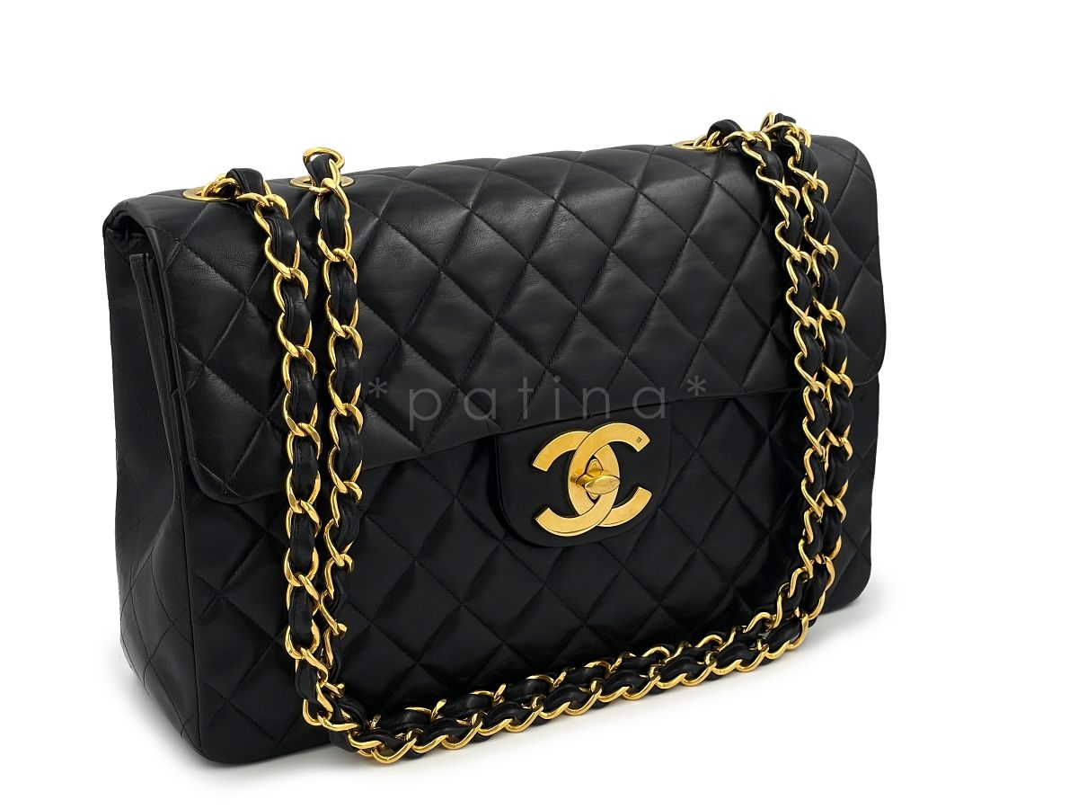 Chanel 1994 Vintage Maxi "Jumbo XL" Classic Flap Bag 24k GHW