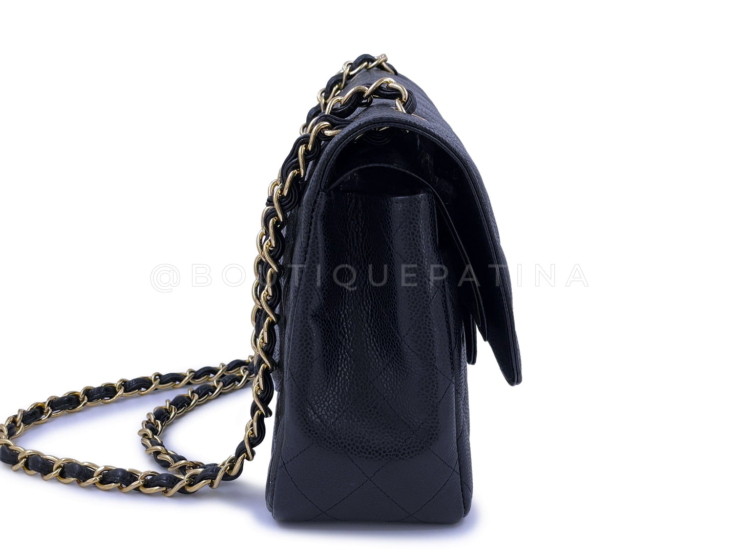 Pristine Chanel Black Caviar Jumbo Classic Double Flap Bag GHW