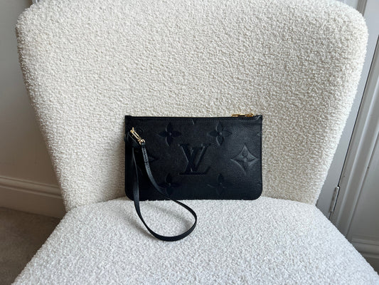 Louis Vuitton Pouch (from Neverfull) Black Empreinte