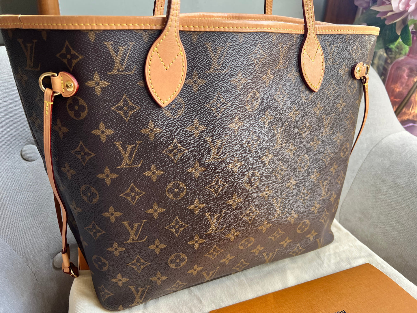 Louis Vuitton Neverfull MM Monogram Pivoine Interior (RRP £1,410)