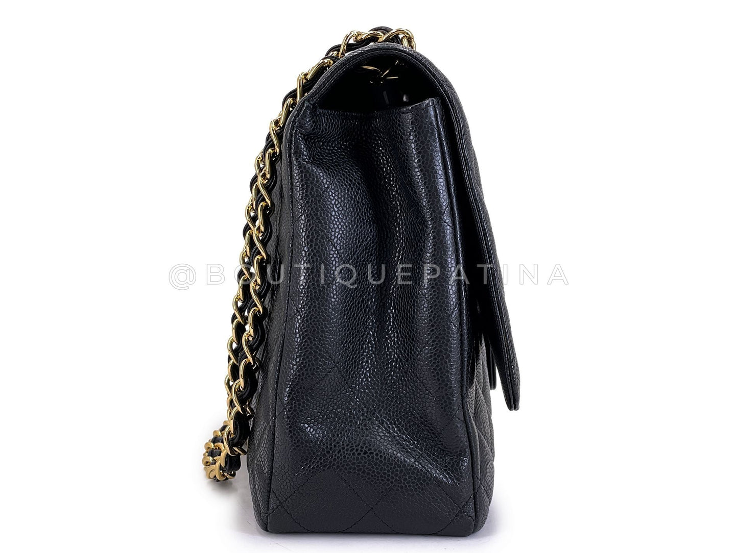 Chanel Black Caviar Maxi Classic Double Flap Bag  GHW DSV