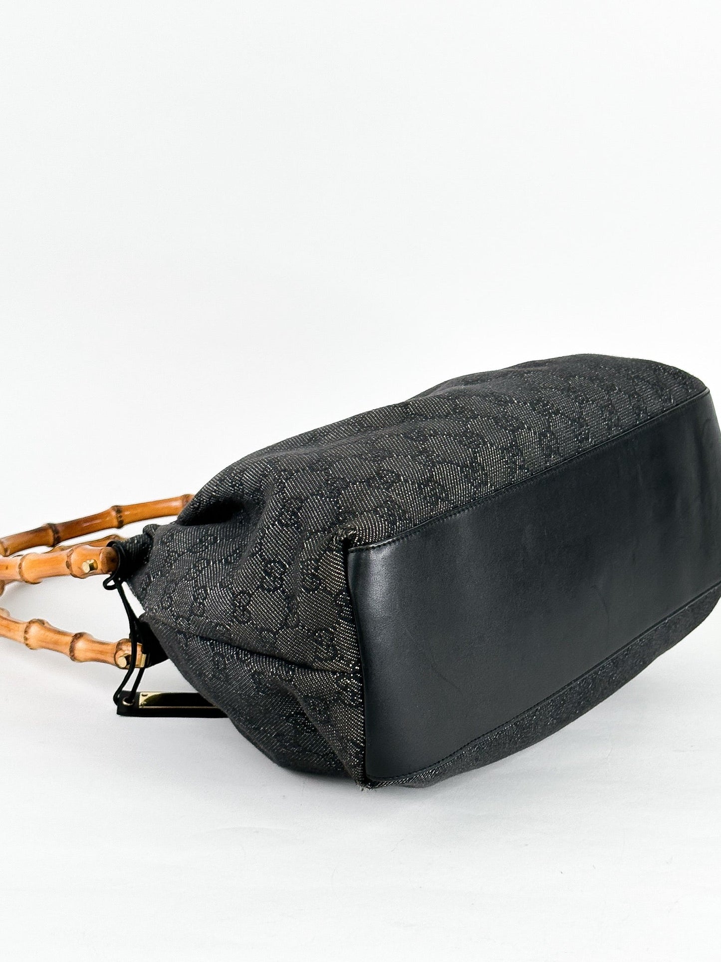 Gucci Bamboo GG Canvas Handbag