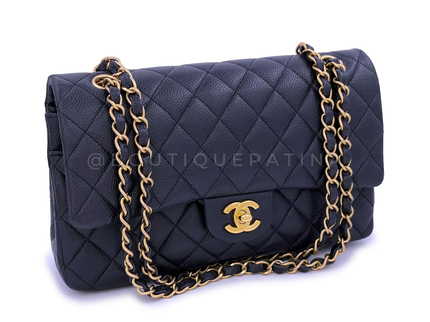 Chanel 16C Navy Blue Caviar Medium Classic Double Flap Bag GHW