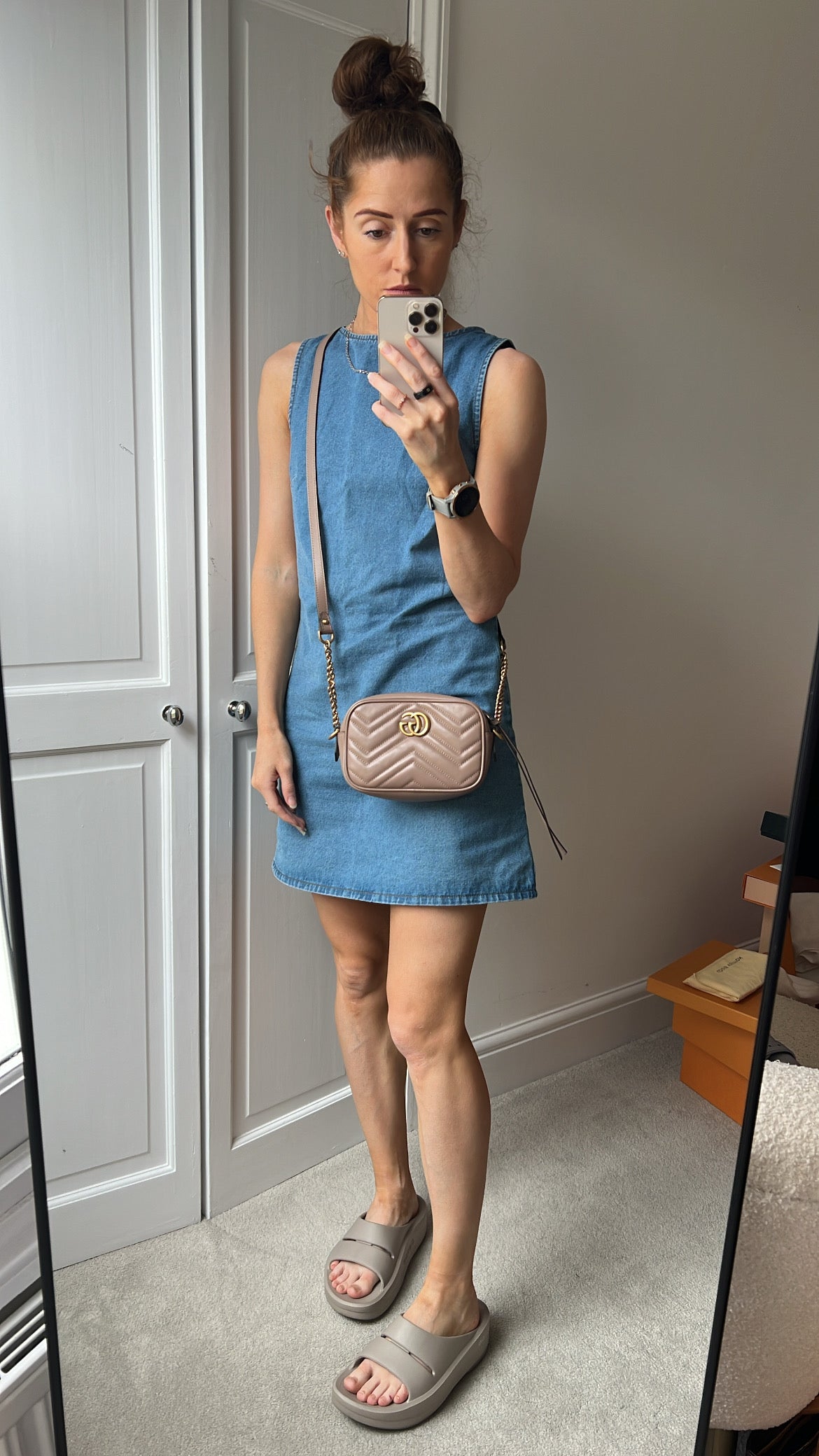 Gucci GG Dusty Pink Marmont Mini Shoulder Bag (RRP £1,360)