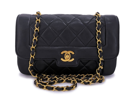 Chanel 1991 Vintage Small Geometric Diana Flap Bag 24k GHW