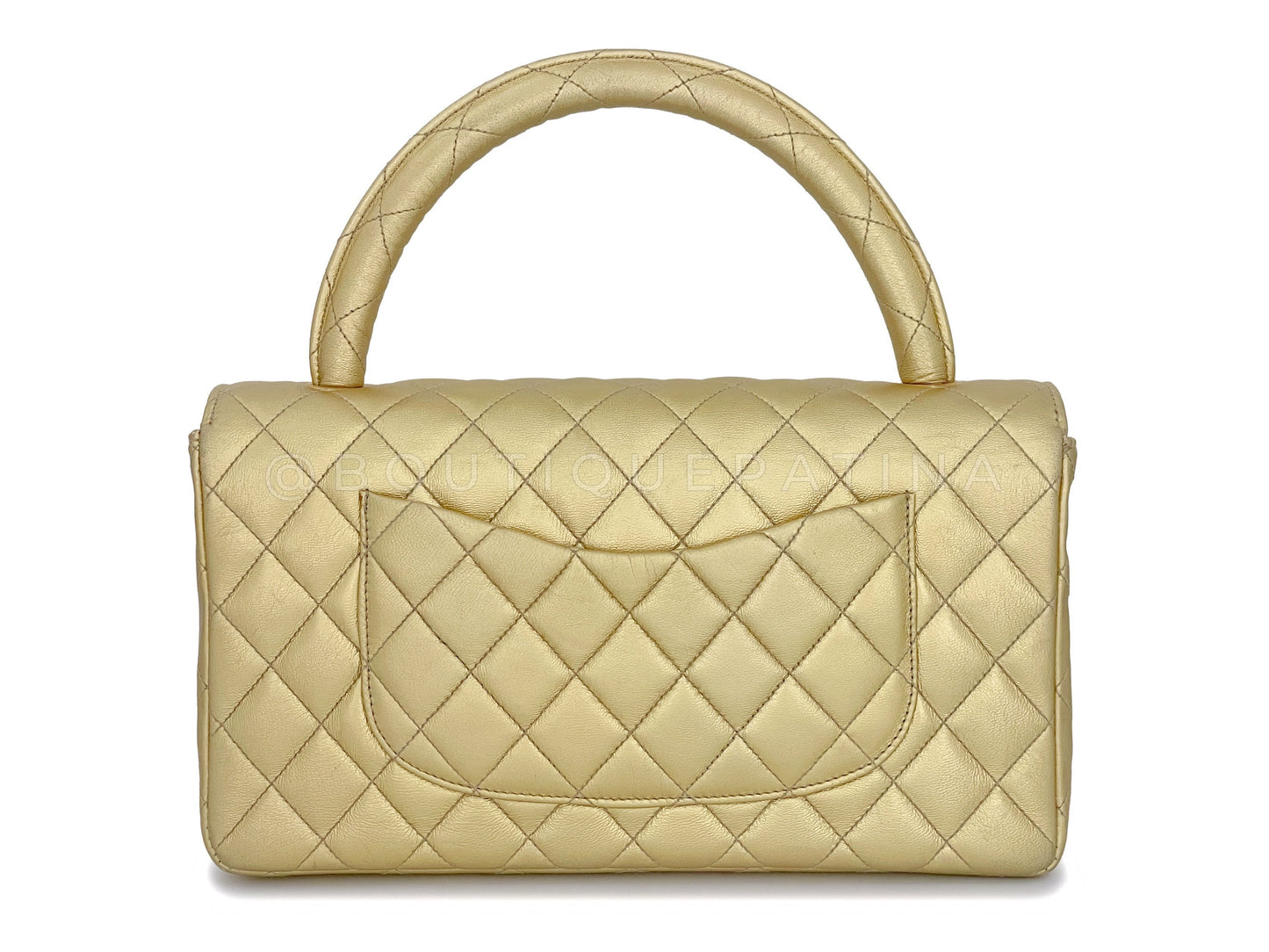 Chanel 1994 Vintage Gold Parent-Child Kelly Flap Bag 24k GHW