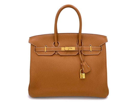 Hermes Gold Togo 35cm Birkin Tote Bag 24k GHW