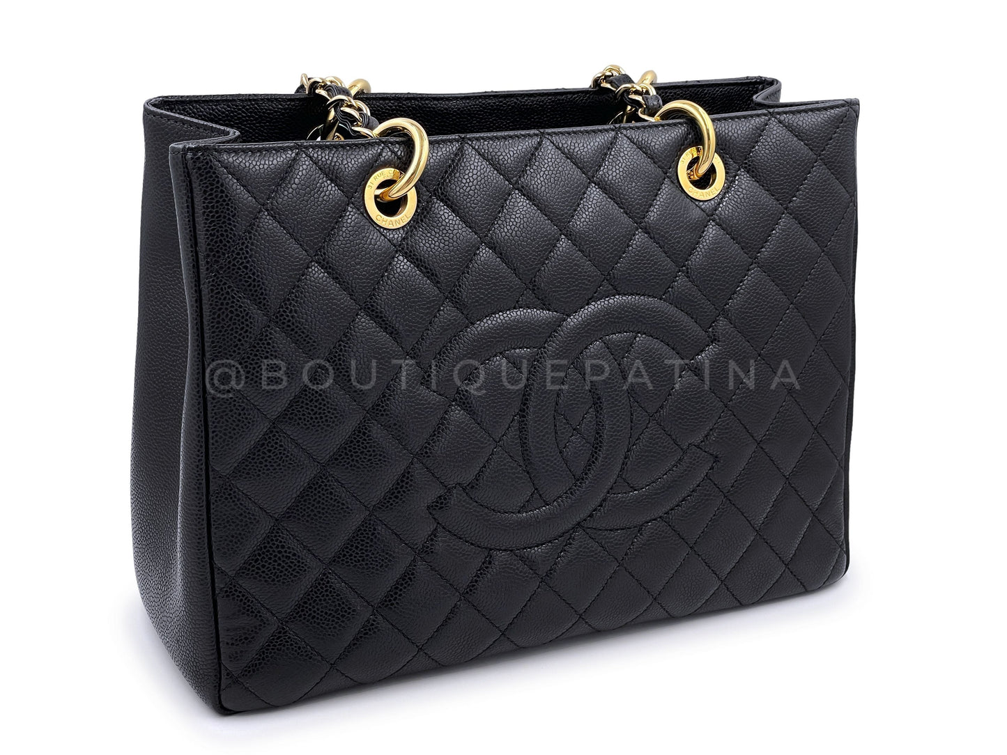 Chanel Black Caviar Grand Shopper Tote GST Bag GHW