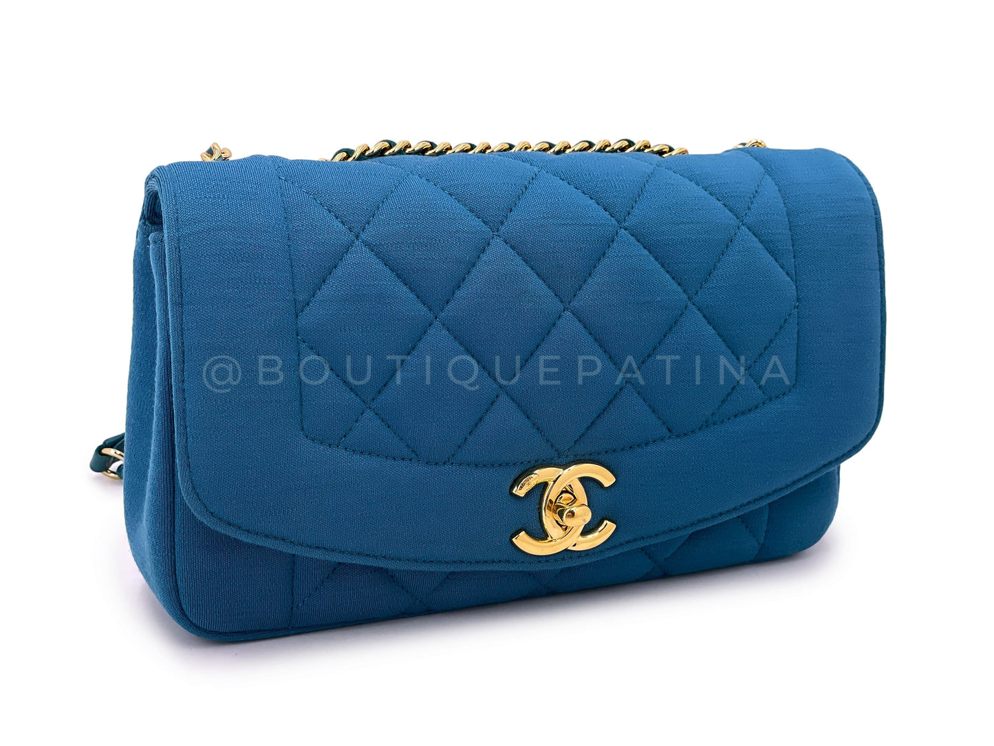 Chanel Ocean Blue Small Diana Flap Bag GHW Reissue