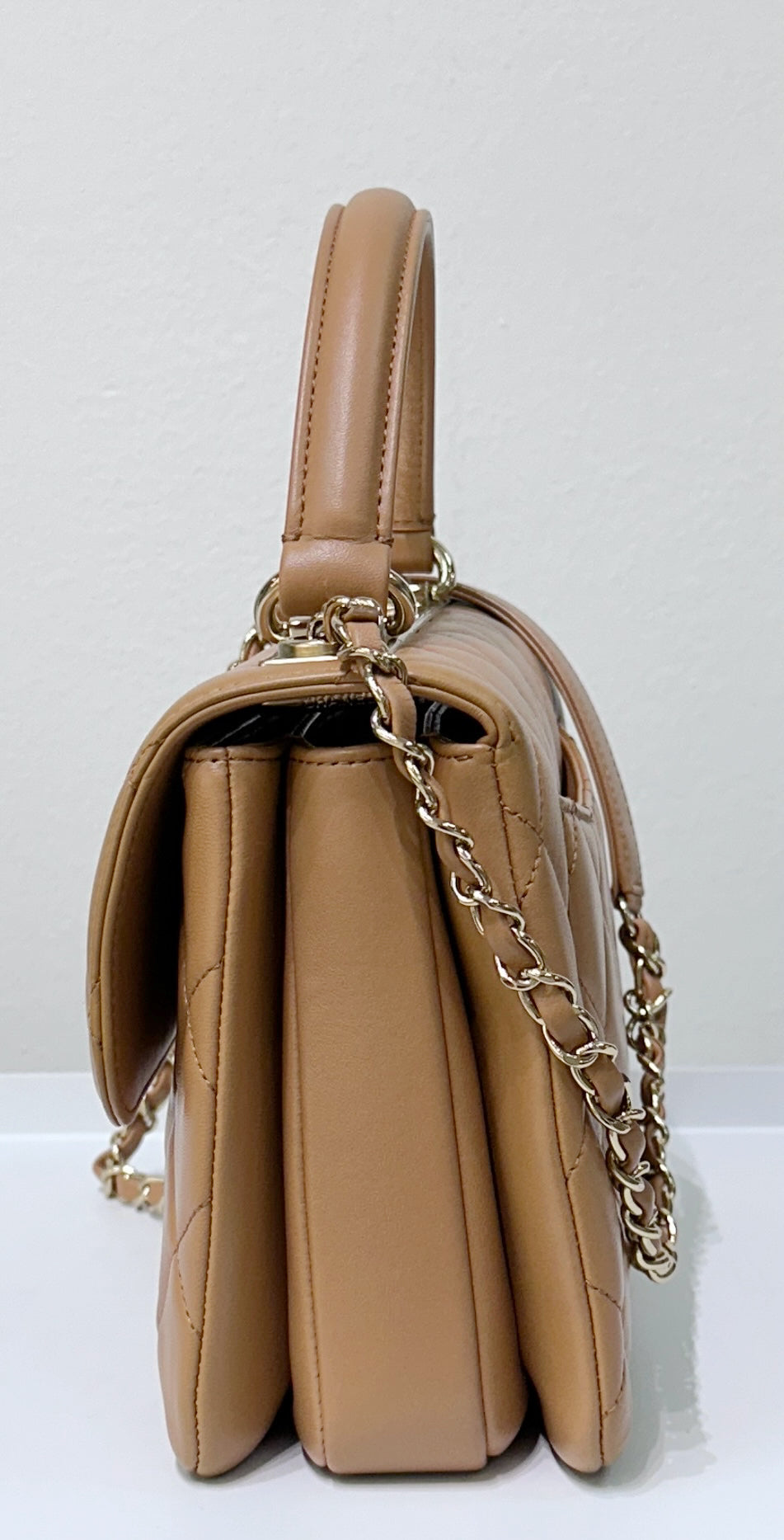 CHANEL  Small Trendy CC  Handle Flap Bag 19K Brown