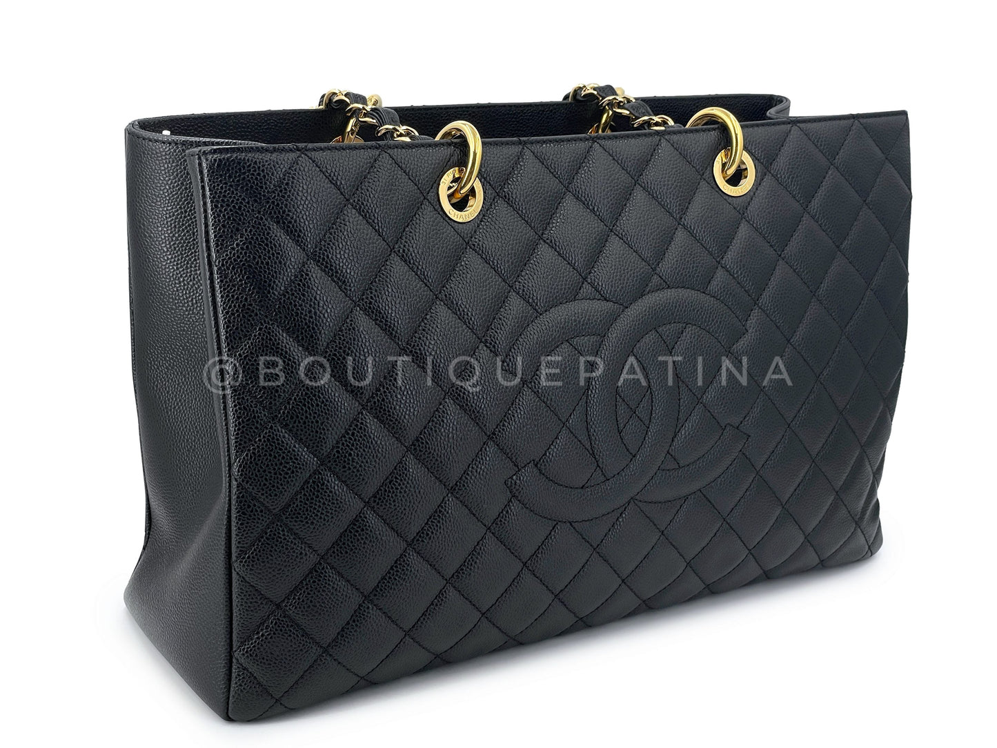 Chanel GST XL Black Caviar Tote Bag Grand Shopper GHW 83U