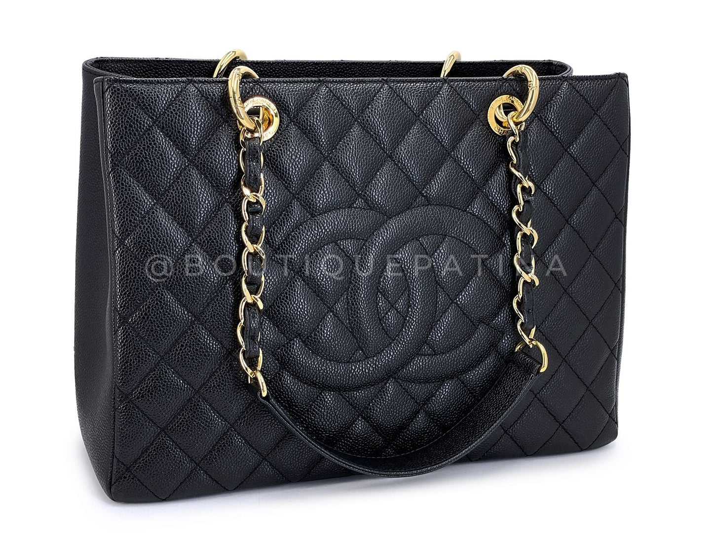 Chanel Black Caviar Grand Shopper Tote GST Bag GHW R1K