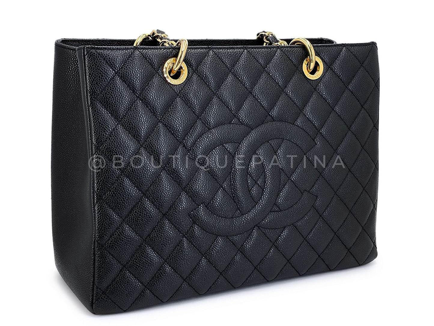 Chanel Black Caviar Grand Shopper Tote GST Bag GHW R1K