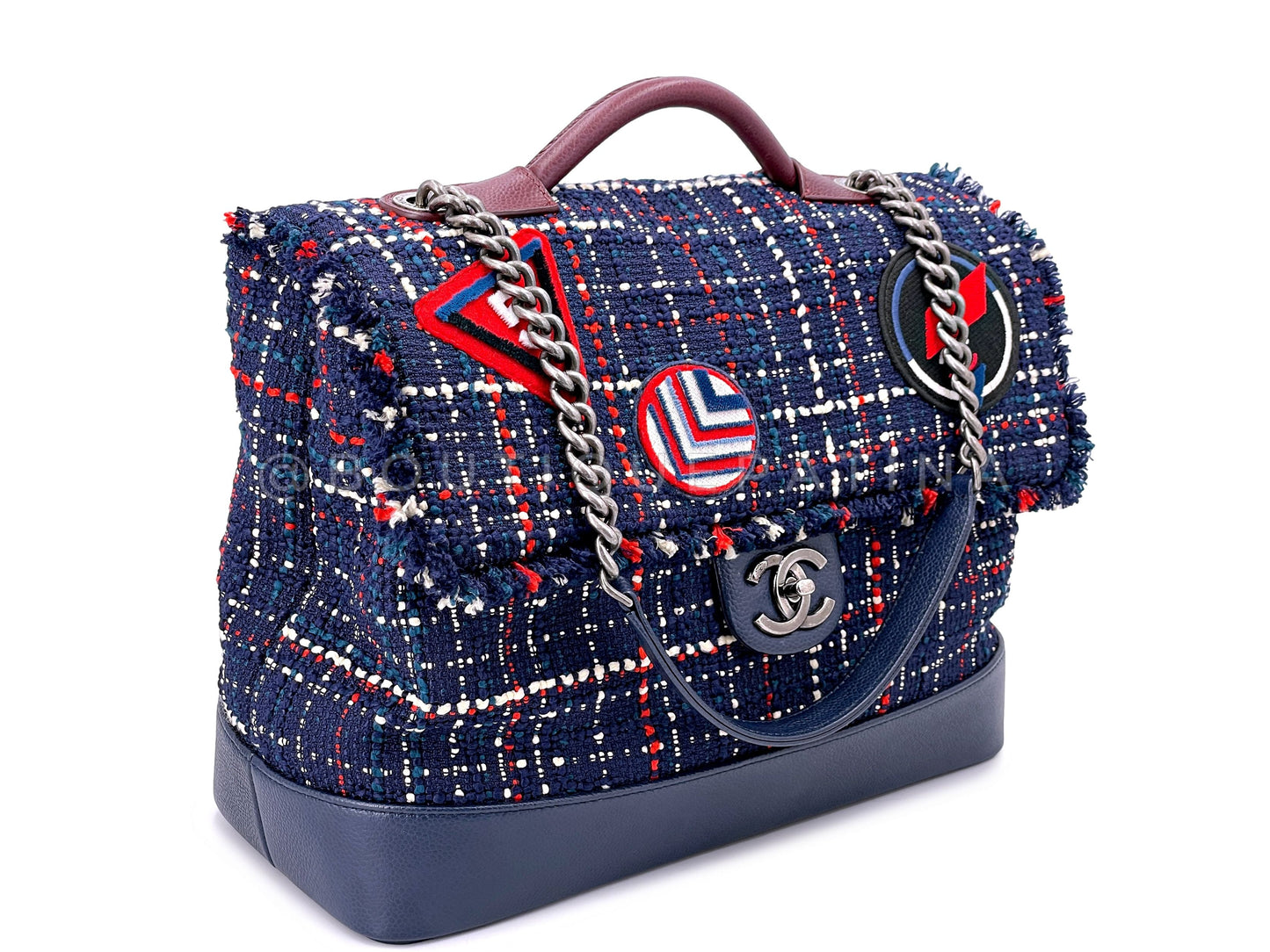 Chanel Tweed Airlines Bag 2016 Large "Pilot's Briefcase" Flap M8L