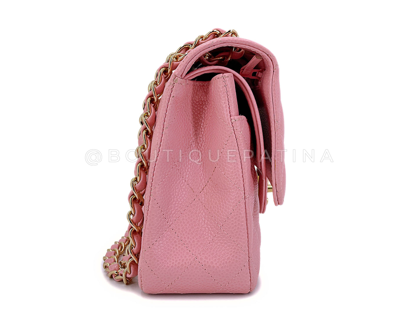 Chanel 2004 Vintage Sakura Pink Caviar Medium Classic Flap Bag 24k GHW