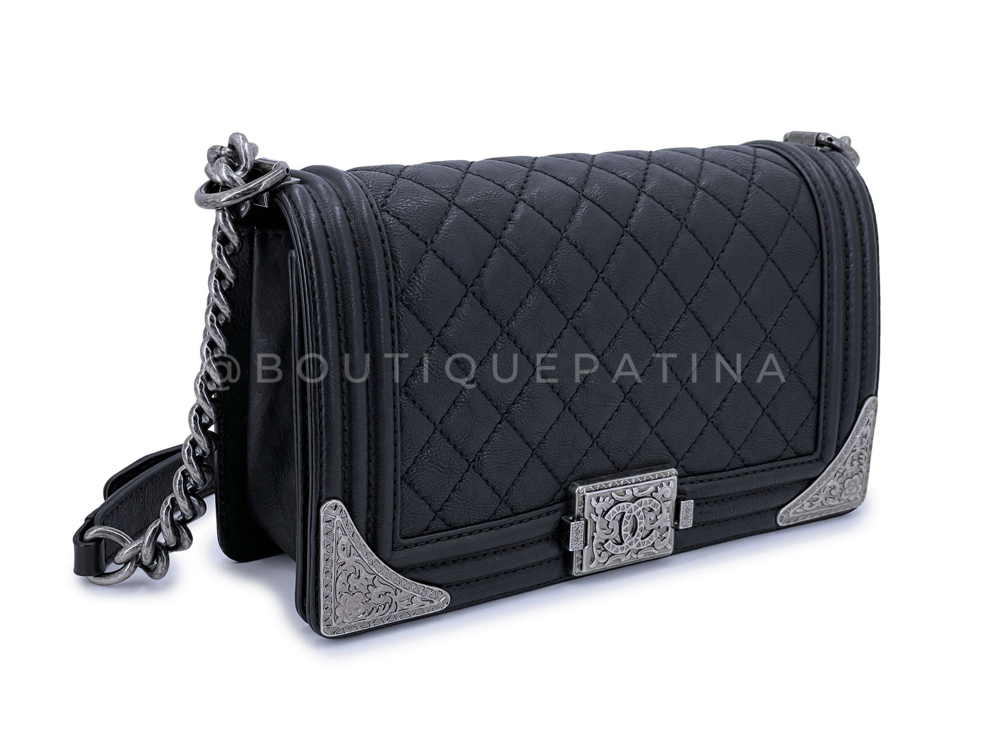Chanel Dallas Boy Bag 2014 Paris Métiers d'Art Black Medium Flap