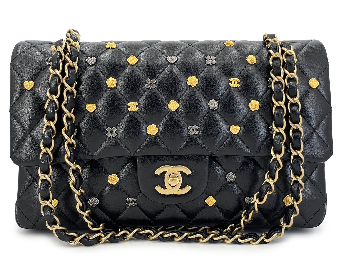 Chanel Lucky Charms Bag 18K Black Heart Medium Classic Double Flap