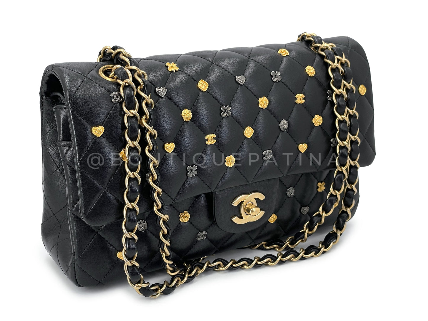 Chanel Lucky Charms Bag 18K Black Heart Medium Classic Double Flap