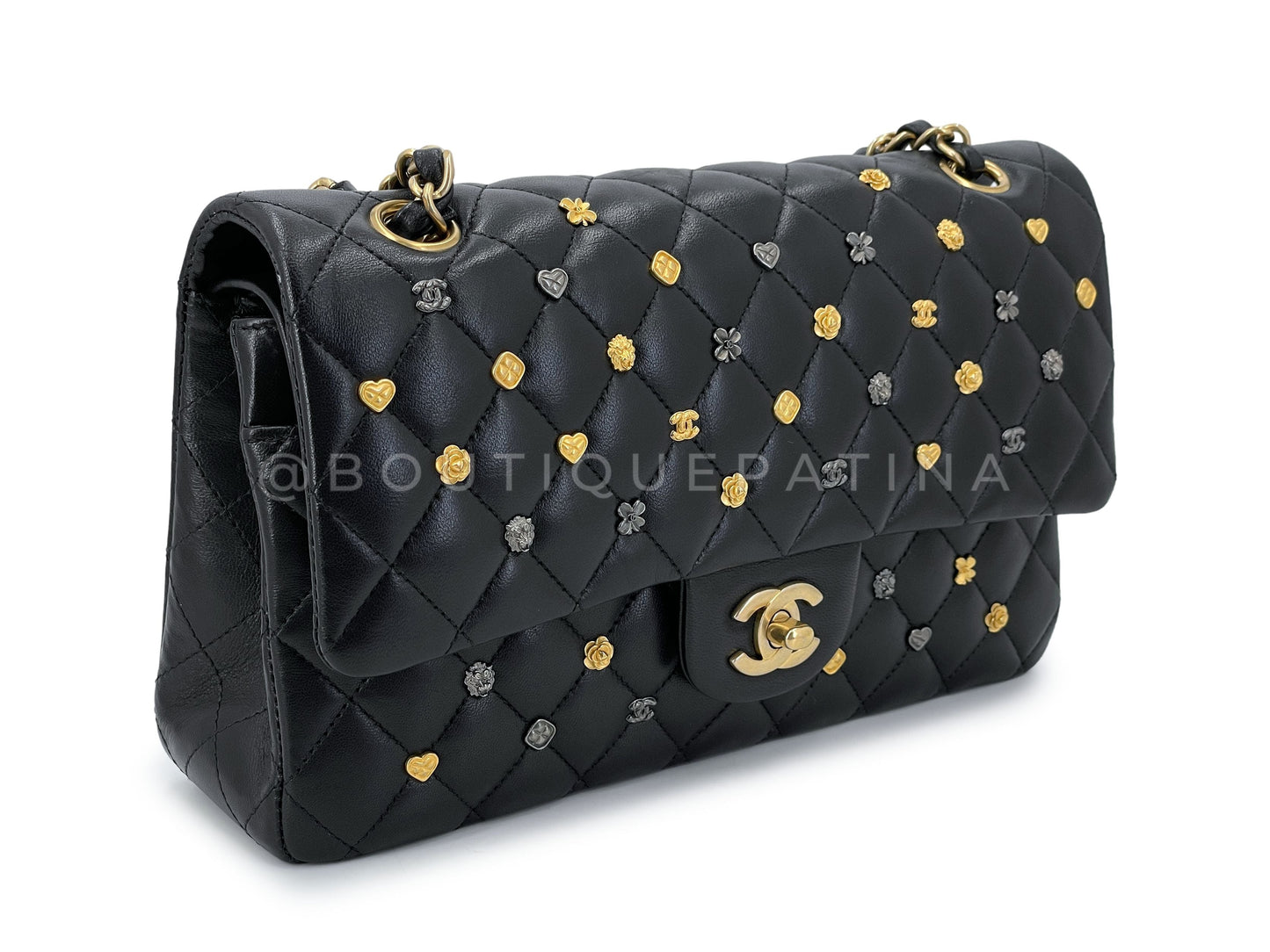 Chanel Lucky Charms Bag 18K Black Heart Medium Classic Double Flap