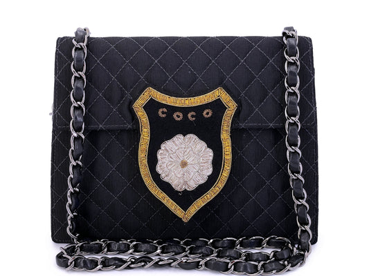 Chanel Vintage Mini Crest Bag 05C Classic Convertible Flap SHW 5WD