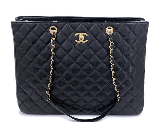 Chanel Black Caviar Timeless Classic Grand Shopper Tote Bag GHW 0JD