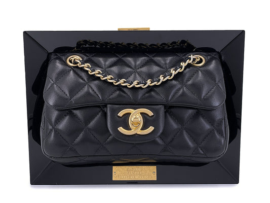Chanel 2014 "Collection Privée" Framed Mini Flap Minaudière Clutch Bag