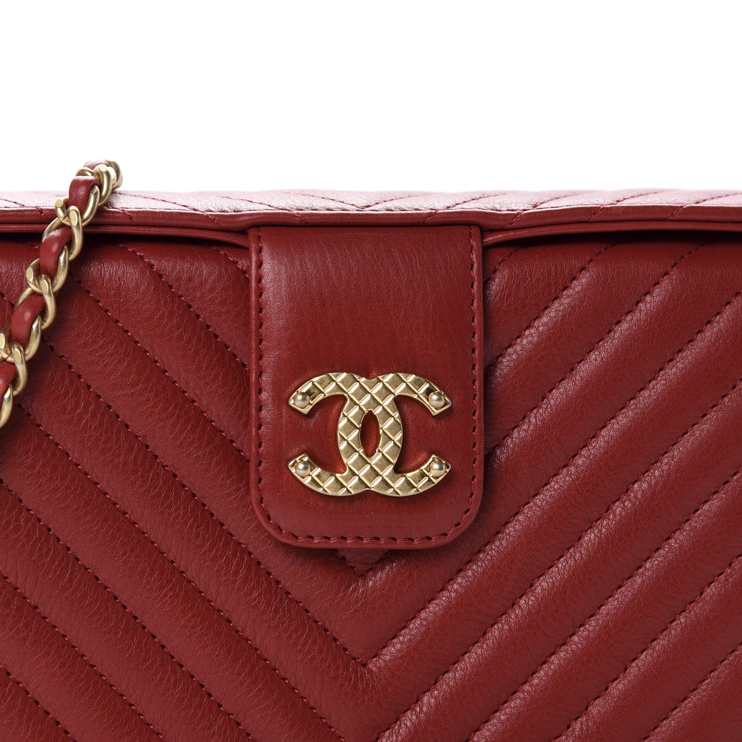 Chanel Calfskin Chevron Quilted Paris Hamburg Rock The Corner Minaudiere Bag