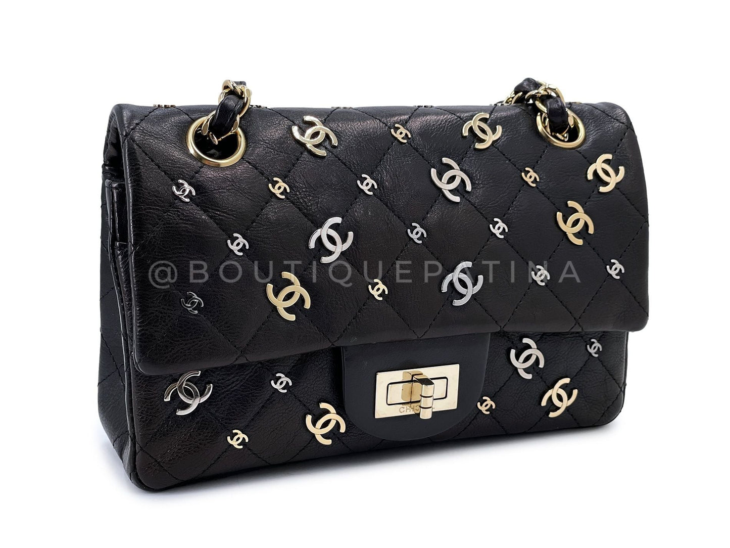 Chanel Vintage Punk Charms Mini Flap Bag 2007 Reissue 224 2.55 2007 24k GHW IWQ