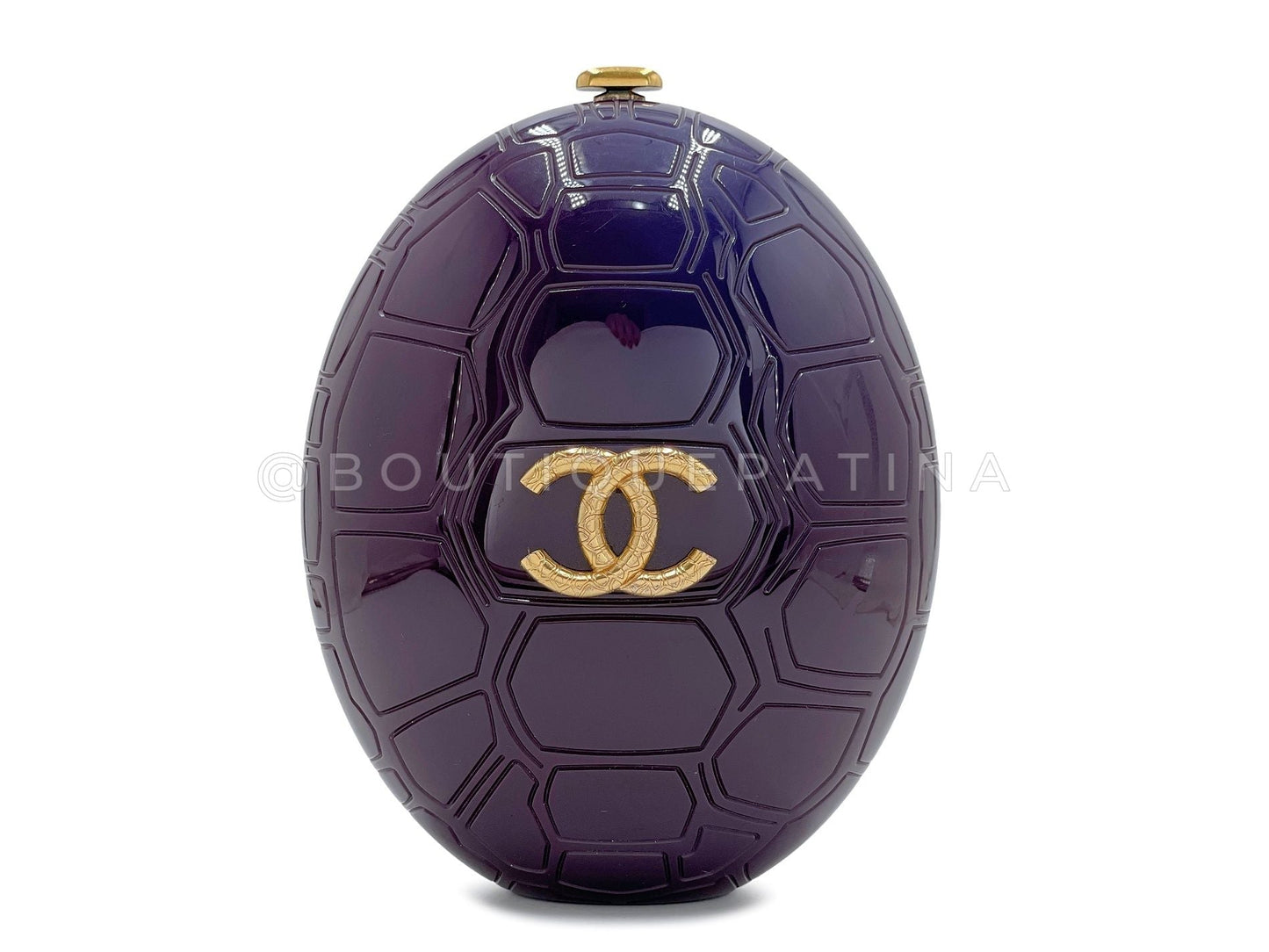 Chanel 2016 Tortoise Minaudière Evening Bag Paris Seoul Purple Clutch ETR