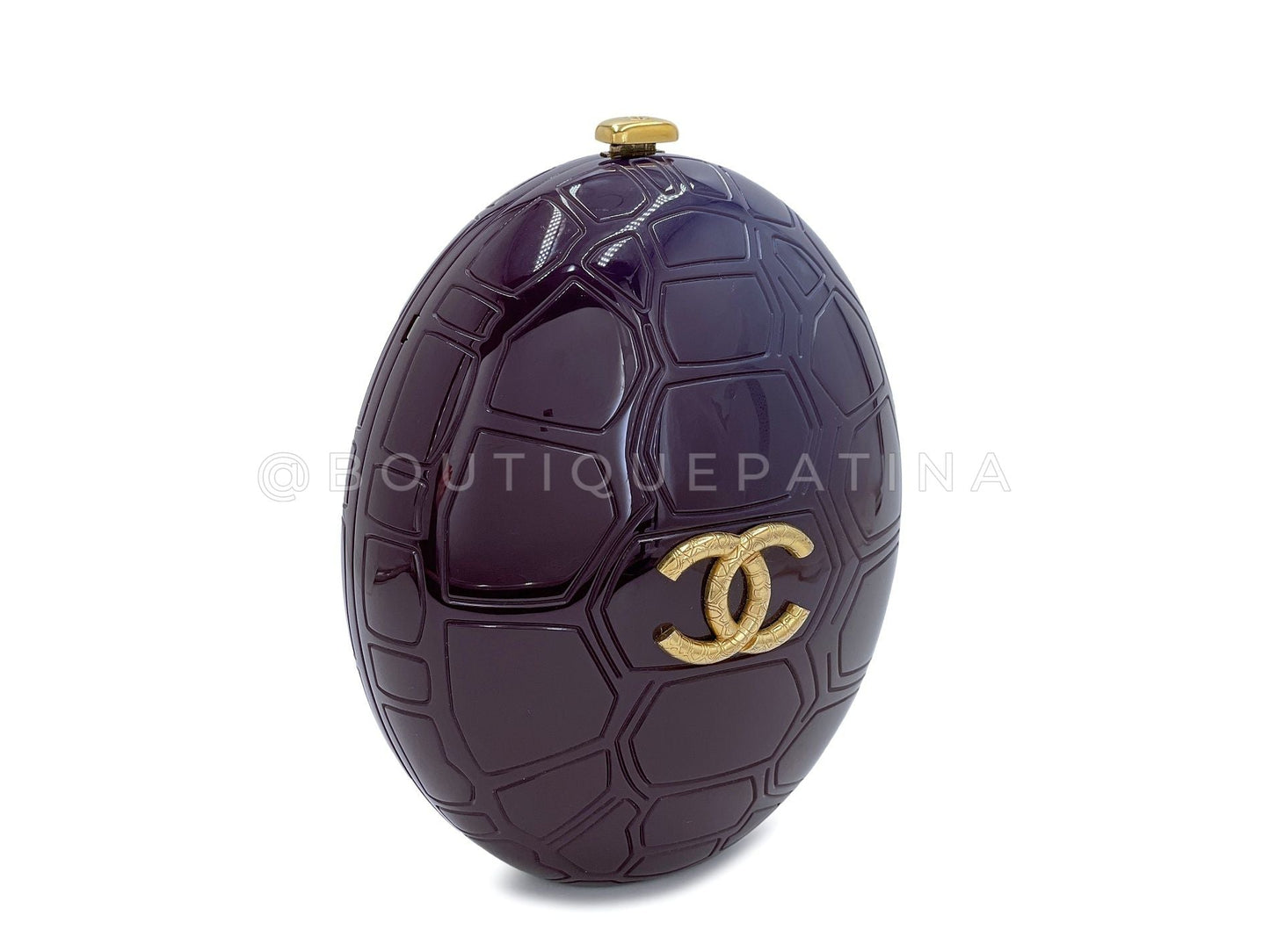 Chanel 2016 Tortoise Minaudière Evening Bag Paris Seoul Purple Clutch ETR