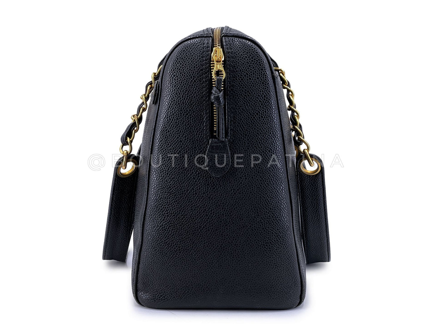 Chanel Vintage Black Caviar Timeless Zipped Tote Bag 24k GHW 309