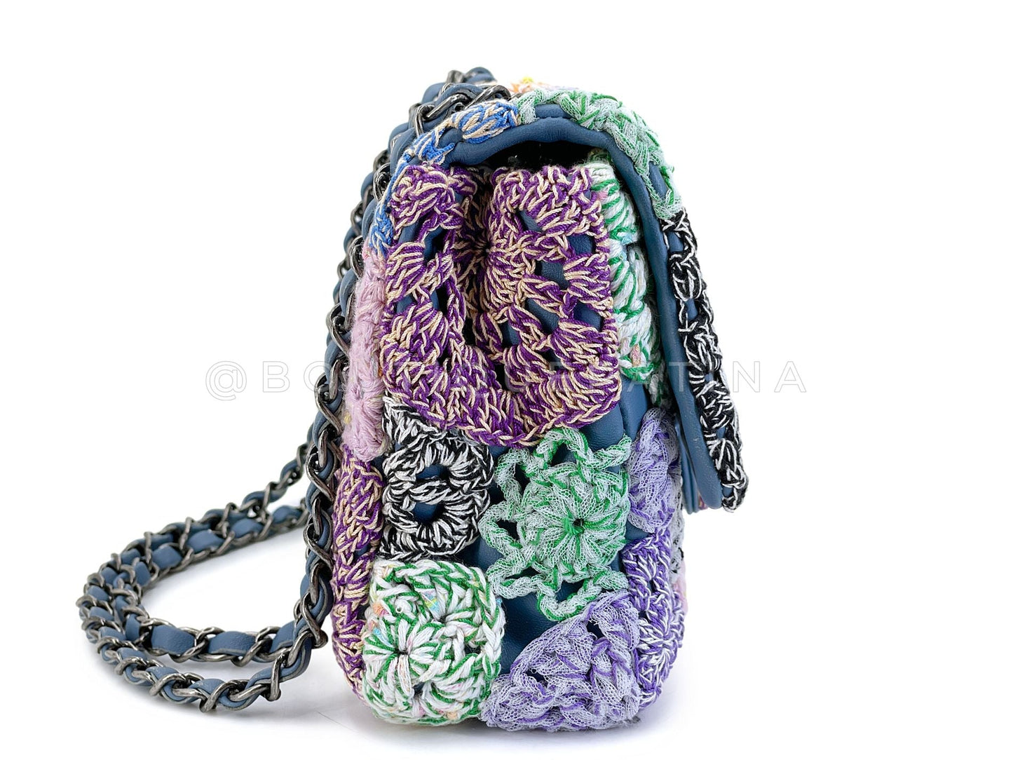 Chanel 16C Paris Seoul Rainbow Crochet Flap Bag RHW SZ3