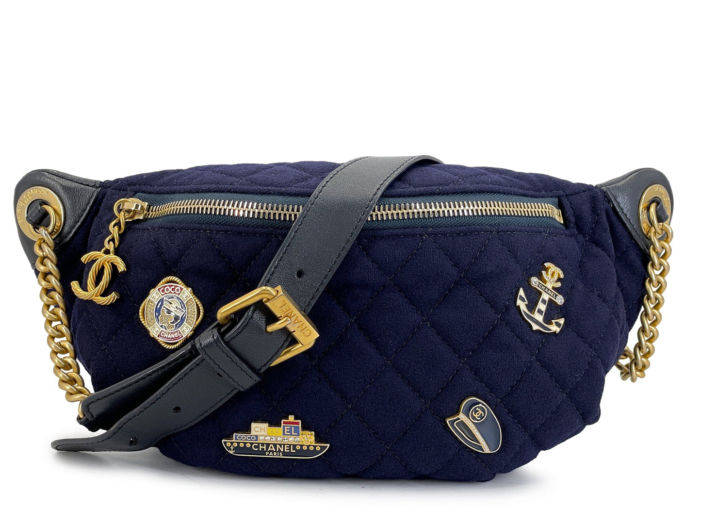 Chanel 18A Paris-Hamburg Sailor Charms Fanny Pack Bum Bag GHW TL7