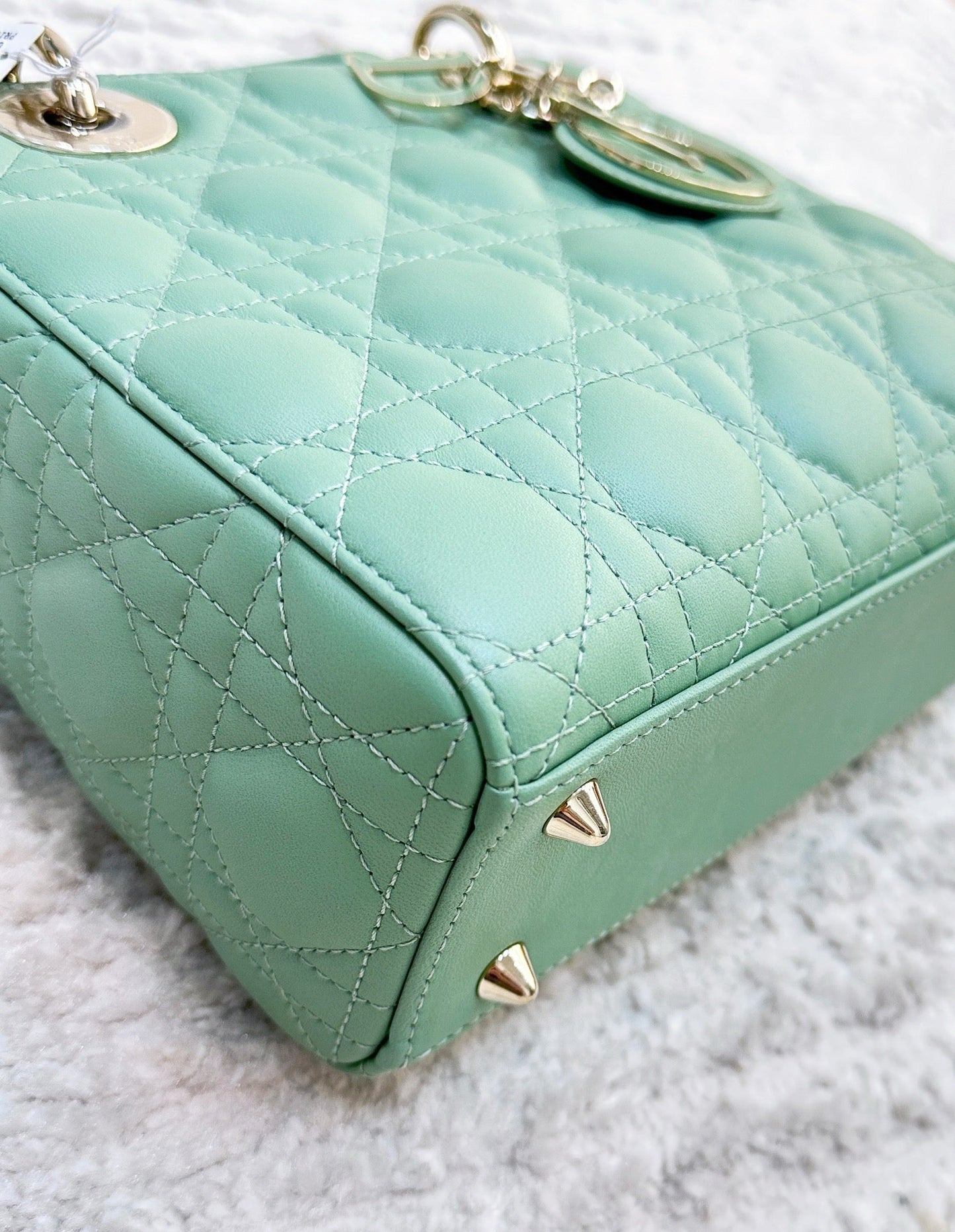 Small Lady Dior My ABCDior Bag Green Cannage Lambskin